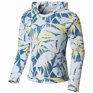 Columbia Super PFG Tidal™ Hoodie Flickor Blå/Grå/Gula (NDYZV4718)